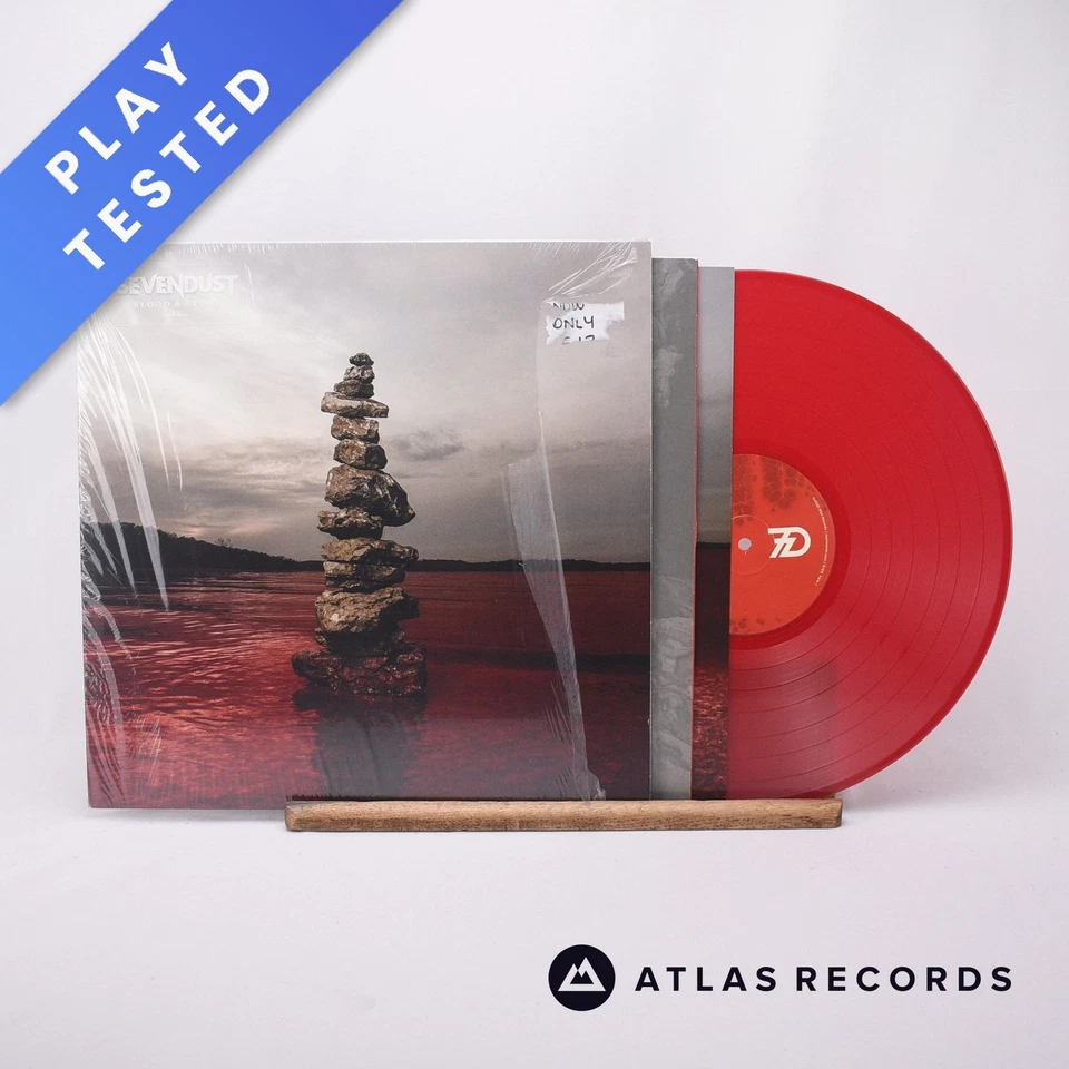 Sevendust Blood & Stone Red Opaque Lyric Sheet LP Album Vinyl Record - EX/NM Foto 1 de 4