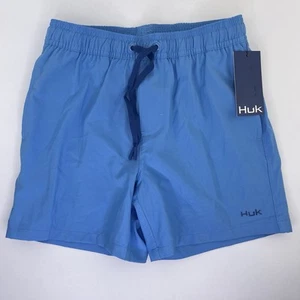 Huk Boys Volley Pursuit Hybrid Shorts Blue Youth Size Medium - Picture 1 of 9