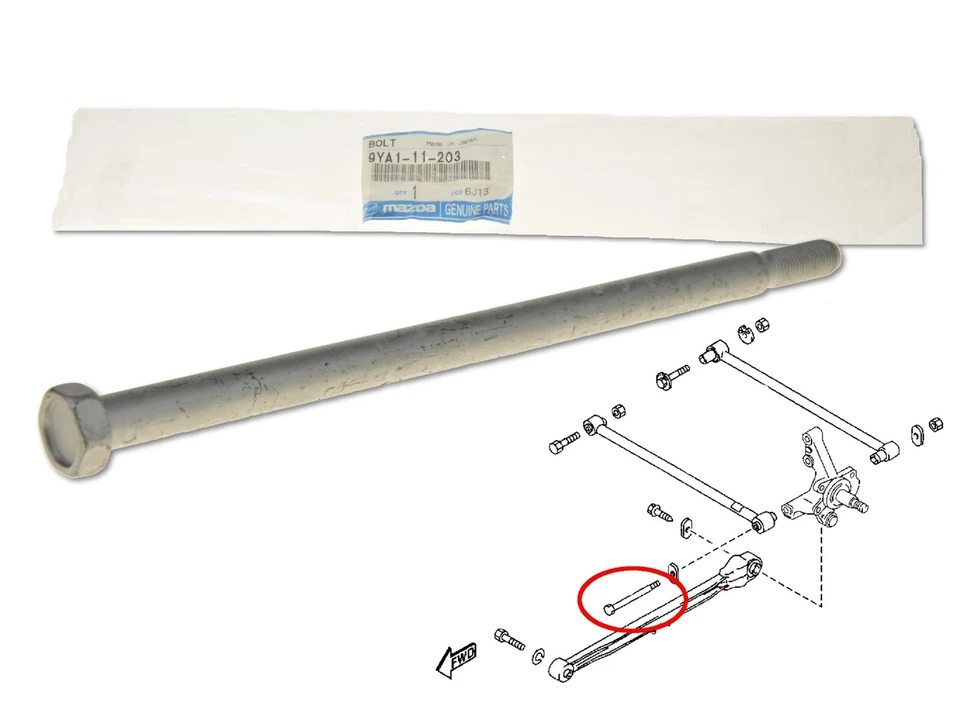 Brazo trasero con perno de enlace 9YA1-11-203 OE para Mazda 323 626 Premacy Foto 1 de 1