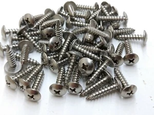 (100) #8 x 3/4" Truss Head Phillips Sheet Metal Screws Stainless Steel - Picture 1 of 2