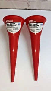 2 Pack Car Engine Oil Funnel Multipurpose Long Stem Plastic Funnel Transmission - Picture 1 of 8