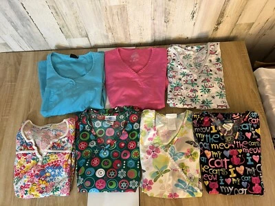 Lote de 7 Camisetas Exfoliantes Calzoncillos Gatos Búhos + Mujer Talla S Pequeña Enfermera Xs Limpias Foto 1 de 4