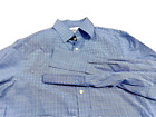 Charles Tyrwhitt Dress Shirt Non Iron Slim Fit Blue Checkered Men's 16/36