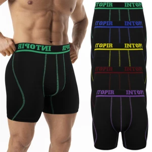 Men Underwear Ultra Soft Trunks Quick Dry Long Leg Shorts Boxer Briefs 3/5 Packs - Picture 1 of 16