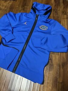 Jordan Florida Gators Showtime Zip Basketball Blue Jacket Player Issued Sz Large