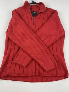 Vintage Polo Ralph Lauren Sweater Mens XL Extra Large Red 1/4 Zip Long Sleeve - Picture 1 of 12