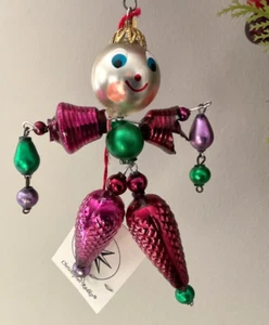 "Adorno de Navidad Christopher Radko Wiggle HOMBRE 1996 de colección 4,5"" 95-089-1 roto" - Imagen 1 de 7