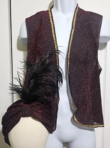Rubie's Vintage Sultan Dschinn Erwachsenen Kostüm Weste Turban Prinz rot Halloween Einheitsgröße - Bild 1 von 6
