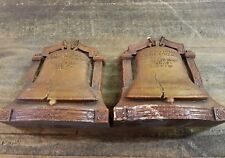 Vintage Pair of Liberty Bell Bookends; Resin; Pass and Stow