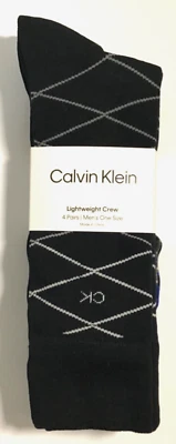 Calcetines de vestir Calvin Klein para hombre 4 pares talla única surtidos negros ligeros NUEVO Foto 1 de 4