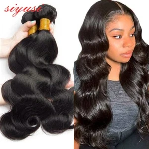Body Wave Human Hair 1/3/4 Bundles 8-30 Inch Double Weft Bundles Hair Extension - Foto 1 di 18