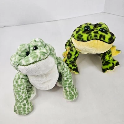 Ganz Webkinz Spotted Frog HM142 BullFrog HM114 Plush Stuffed Animal Toy NO CODE - Image 1 of 4