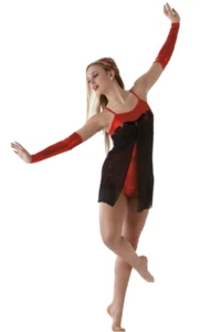 I'll Stand By You Adult Large Dance Costume Contemporary Lyrical w/Mitts New - Picture 1 of 3