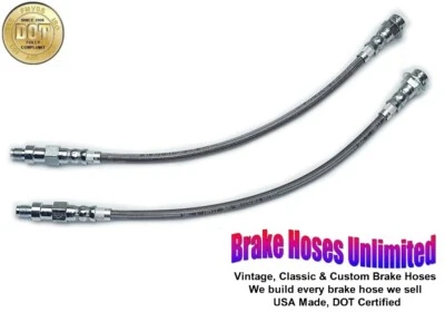 MANGUERAS DE FRENO DELANTERAS INOXIDABLES Chevrolet Impala 1963 1964 1965 1966 - Tambor delantero Foto 1 de 3