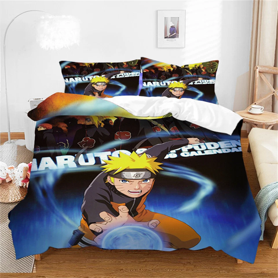 Naruto Anime Single Double Queen King Bed Quilt Doona Duvet Cover Set - Image 1 of 1