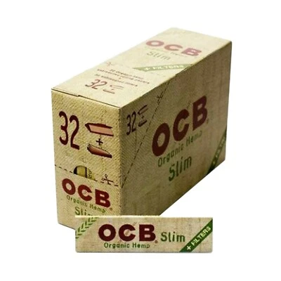 OCB Organic Hemp King Size Slim Rolling Papers + Perforated Roach Filter Tips - Image 1 of 4
