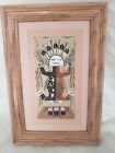 Authentic Navajo Sand painting "Mother Earth Father Sky" Signed D. Begay 6" X 9"