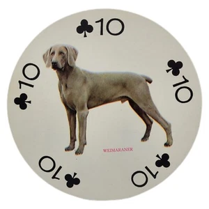 Tarjeta de juego única vintage de Weimaraner de Hong Kong - Imagen 1 de 2