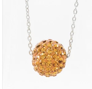 💎Touchstone Kristall Halskette Rhodium 15-18" Topas Neuzustand - Bild 1 von 2