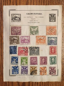 Czechoslovakia Prague Danzig Fiume Saar Postage Stamps Lot of 37 - Picture 1 of 2
