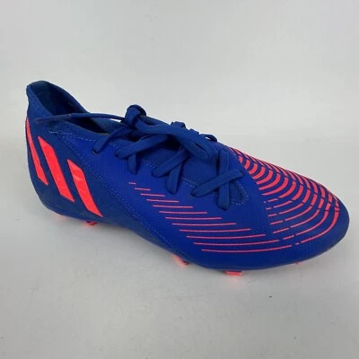 adidas Predator EDGE3 FG JR RIGHT Ground Boot Unisex Kids 4 Blue Lace Up GW2361 - Image 1 of 4