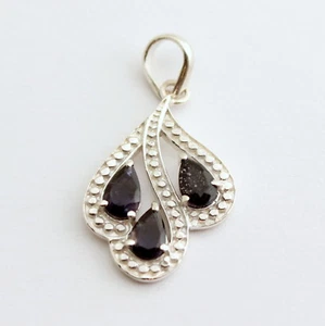Beautiful Iolite (Water Sapphire) Pendant 925Silber Rhodium-Plated Jewelry Gems - Picture 1 of 2