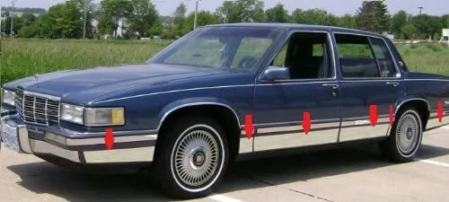 Подходит для 91-93 Cadillac Deville седан качающаяся панель отделка из нержавеющей стали 5,75 дюйма 12 шт. - Изображение 1 из 1