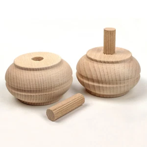 4-er SET Ø90 Möbelfüße Möbelfuß Schrankfüß Sofafuß Holz Buche BUCHEN HOLZ /NDR04 - Bild 1 von 7