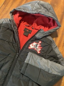 Nike • Air Jordan • Puffer Jacket Full Zip Fleece Lined Boy's S [8-10| Black - Picture 1 of 7