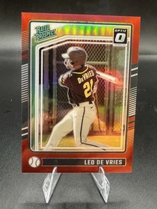 Panini Donruss Optic Rated Prospects Red Prizm 2024/99 Leo De Vries #129 - Imagen 1 de 3