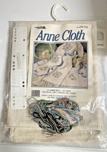 ANNE CLOTH AFGHAN FABRIC FOR CROSS STITCH LEISURE ARTS Country Flax w Floss - Picture 1 of 4