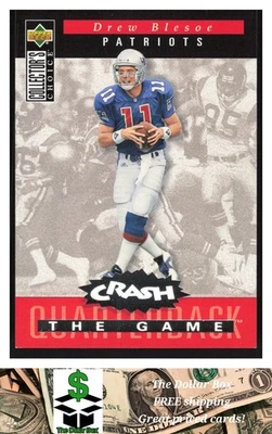 1994 Collector's Choice You Crash the Game Silver #C9 Drew Bledsoe Patriots - Image 1 of 2