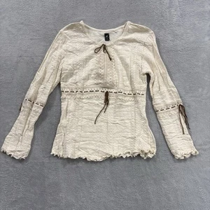 Inca’s Spitzentop Damen klein weiß Y2K Coquette Boho Vintage viktorianisch - Bild 1 von 7