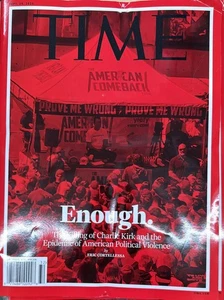 TIME MAGAZINE-SEPTEMBER 29, 2025-ENOUGH-CHARLIE KIRK-Brand New-IN STOCK - Bild 1 von 5