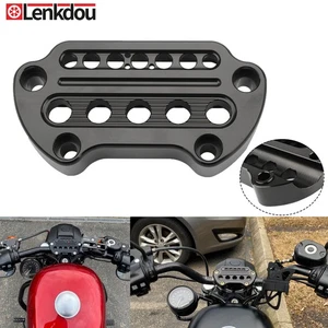 1X Black Indicator Handlebar Clamp Top Bar Riser For Harley Sportster XL883 Dyna - Picture 1 of 11