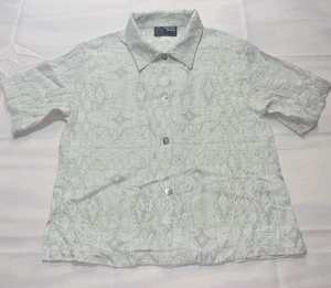 Equestrian Designs Light Green Pearlescent Button Up Shirt Men’s Size M - Picture 1 of 6