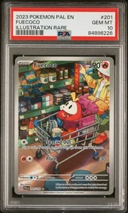 Fuecoco #201 2023 Pokemon Pal En-Paldea Evolved PSA 10 Illustration Rare - Picture 1 of 2