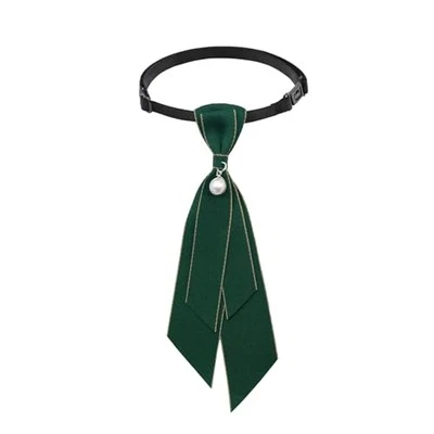 Pajarita para Mujer, Corbata Ajustable para Mujer Niñas Uniforme Corbatas Preatadas Verde Foto 1 de 4