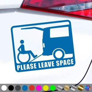 Pegatina silla de ruedas rampa para discapacitados mantener distancia pegatina coche idea de regalo - Imagen 1 de 6