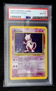 Pokemon Mewtwo Holo Mewtu English 10/102 Base Set PSA 8 NM-Mint - Bild 1 von 2