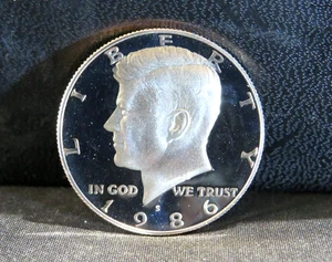 1986 S Proof Kennedy Half Dollar - Picture 1 of 9