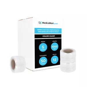 5" x 1000FT 12 Rolls Pallet Wrap Stretch Film Shrink Hand Wrap 1000' - Picture 1 of 7