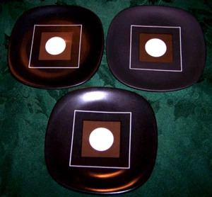 3 Lovely Block Langenthal Switzerland Transition Bread/Dessert 6.25 Inch Plates - Picture 1 of 2