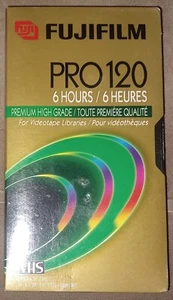 Fujifilm Pro 120 Blank VHS Tape 6hr Premium High Grade Sealed New Old Stock - Imagen 1 de 2