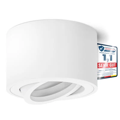 LINOVUM SMOL Decken Aufbauspot Aufbaustrahler Spot schwenkbar weiß rund für LED Module