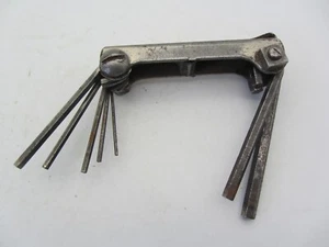 Vintage Ekling 7 Piece Metric Allen Wrench Folding Hex Key Set USA - Bild 1 von 5