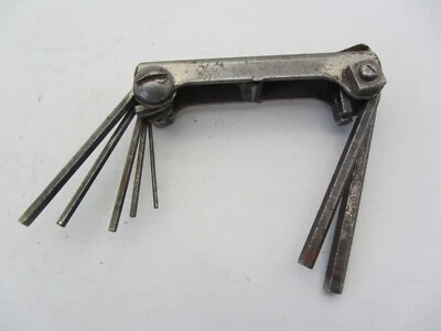 Vintage Ekling 7 Piece Metric Allen Wrench Folding Hex Key Set USA - Image 1 of 4