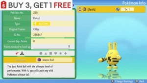 ✨ Brillante Elekid ✨ Pokemon Diamante Brillante Perla Brillante 6IV BDSP - Imagen 1 de 5