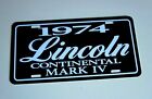1974 Lincoln Continental MARK IV License plate car tag 74  Mark 4 FOUR