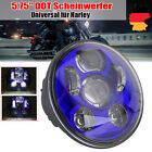 5.75" Blau LED Projektion DOT Scheinwerfer DRL Hi/Lo Beam Universal Für Harley